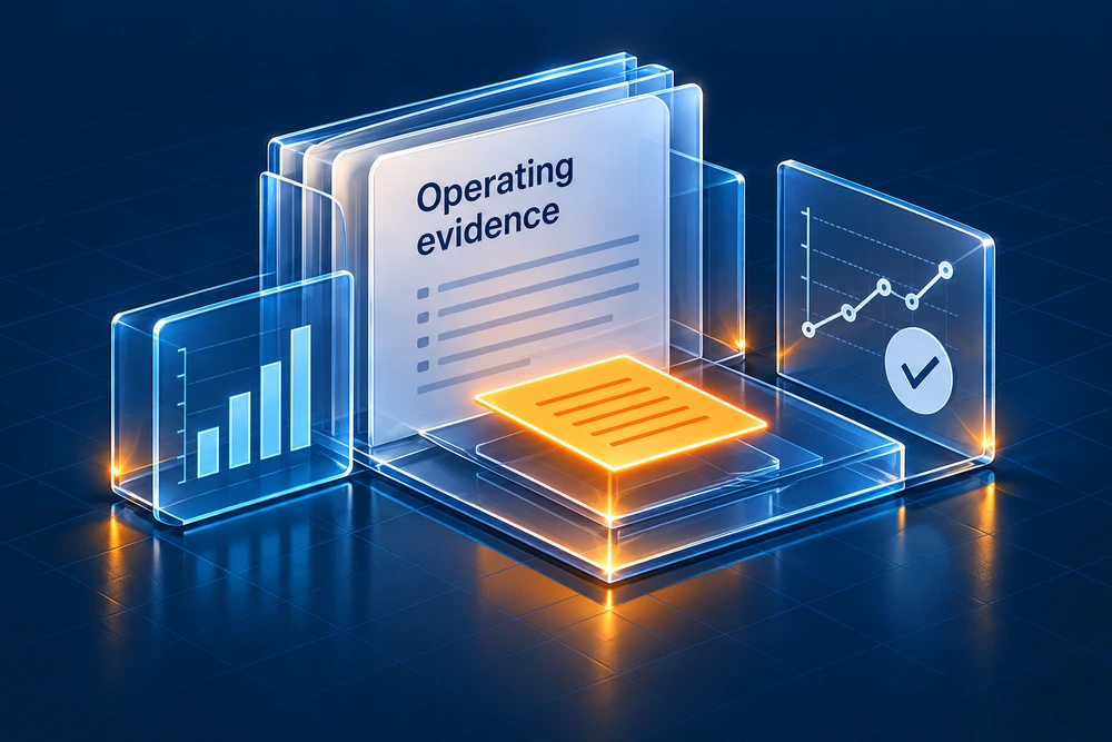 Operating evidence supported by performance charts and a readiness check.